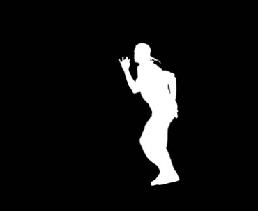 舞蹈舞姿跳舞热舞街舞人物剪影黑白抠像特效视频素材