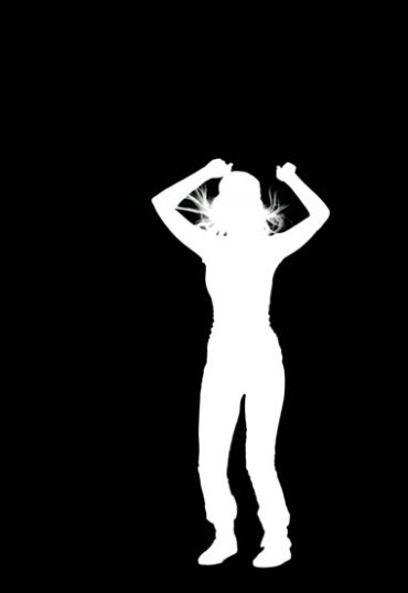 美女热舞独舞舞蹈影子剪影黑屏特效视频素材