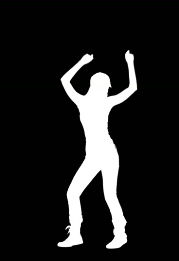 美女热舞独舞舞蹈影子剪影黑屏特效视频素材