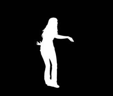 美女热舞独舞跳舞黑屏剪影抠像特效视频素材