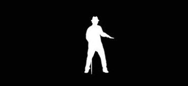 动态黑白剪影礼帽拐杖舞蹈跳舞热舞舞姿特效视频素材