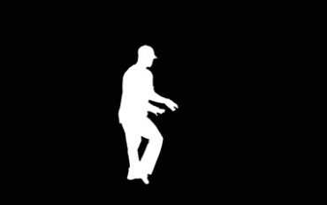 小伙舞蹈跳舞街舞青春劲舞热舞人物黑白剪影视频素材