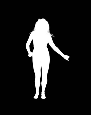 美女独舞身材曲线舞蹈跳舞肢体动作剪影抠像视频素材