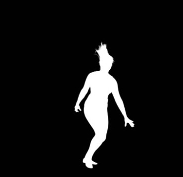 女人旋转独舞跳舞热舞黑白剪影抠像特效视频素材