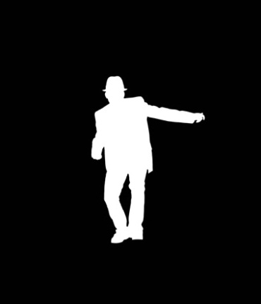迈克尔杰克逊舞蹈跳舞热舞黑白剪影抠像特效视频素材