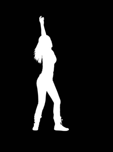 美女跳舞肢体动作舞姿青春劲舞人物剪影抠像视频素材