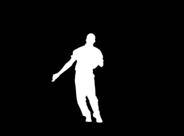 男性舞蹈跳舞热舞剪影黑屏抠像特效视频素材