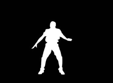男性舞蹈跳舞热舞剪影黑屏抠像特效视频素材