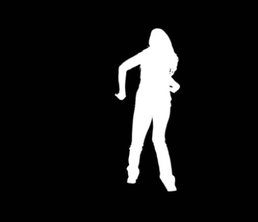 美女独舞热辣舞蹈跳舞黑屏抠像特效视频素材