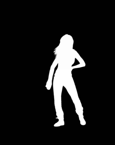 美女热舞独舞跳舞肢体动作人物剪影抠像特效视频素材