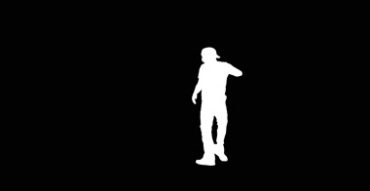 男人跳街舞炫酷舞蹈独舞热舞黑白剪影抠像视频素材