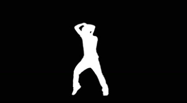 男士跳街舞青春劲舞热舞独舞人物剪影抠像视频素材