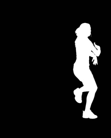 美女跳舞独舞热舞人物剪影黑白抠像特效视频素材