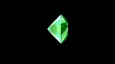 绿钻绿宝石切割面旋转展示黑屏抠像视频素材