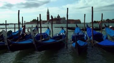 威尼斯小镇水上城市意大利城市旅游视频素材