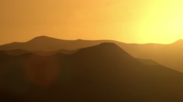 夕阳下的山峦山峰群山远景视频素材
