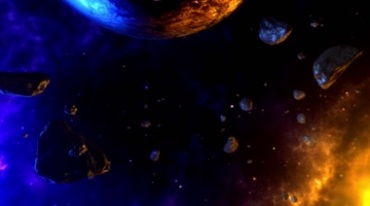 星际旅行宇宙星球陨石地球大气层视频素材