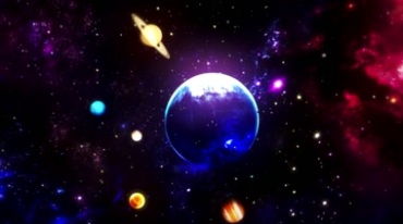 星际旅行宇宙星球陨石地球大气层视频素材