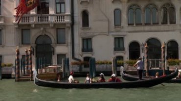 威尼斯水上城市旅游小船游玩视频素材