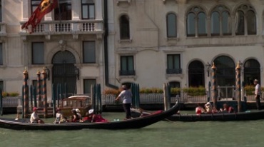 威尼斯水上城市旅游小船游玩视频素材
