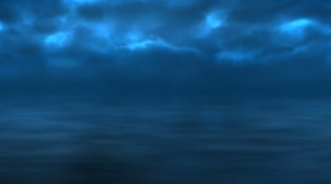 蓝色海洋云层天际连成一片视频素材