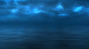 蓝色海洋云层天际连成一片视频素材