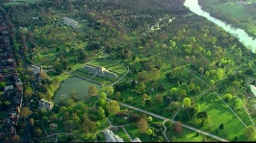 航拍森林公园绿色城市视频素材