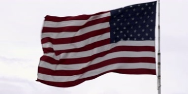4K美国国旗空中飘扬视频素材