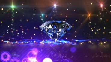 大钻石旋转梦幻粒子炫丽光斑视频素材