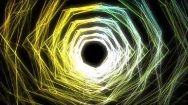 穿越隧道黑洞穿行网格线条时空之门视频素材