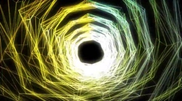 穿越隧道黑洞穿行网格线条时空之门视频素材