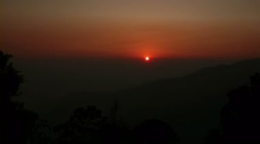 太阳升起日出红日延时摄影视频素材
