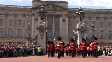 英国皇家乐队出巡奏乐演奏视频素材