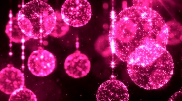 红色梦幻水晶球闪亮粒子视频素材