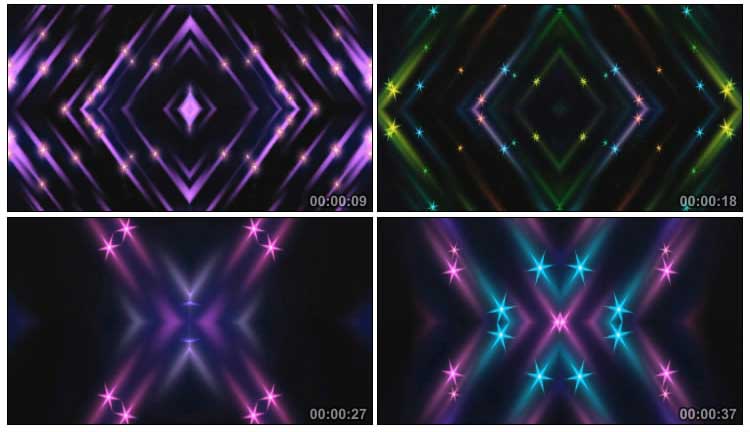 炫彩霓虹光线光圈菱形动态图案特效视频素材