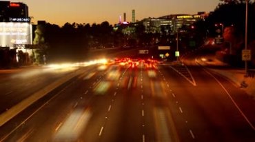 城市马路飞速车流灯光视频素材