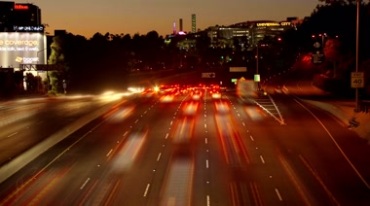 城市马路飞速车流灯光视频素材