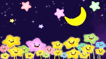 唯美卡通儿童节月亮星星幼儿园节目表演视频素材