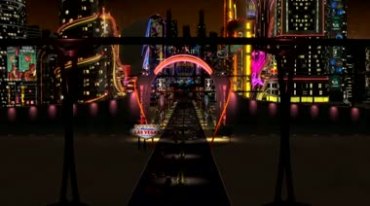 3D科幻未来酒吧街霓虹灯开场片头视频素材