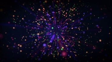 五彩粒子星空背景动态特效视频素材