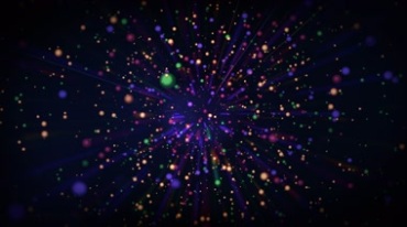 五彩粒子星空背景动态特效视频素材