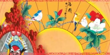 中国风戏曲文化京剧人物造型背景视频素材