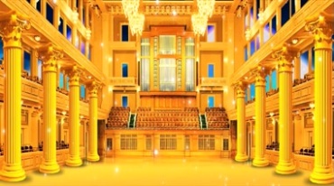 金色大厅宫殿音乐演奏厅视频素材