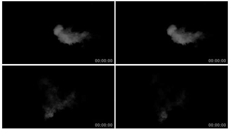 4K高清烟气白烟喷射烟雾特效（抠像）视频素材