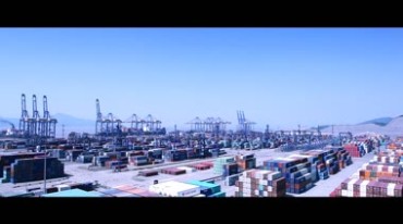 港口码头集装箱排列视频素材