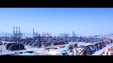 港口码头集装箱排列视频素材