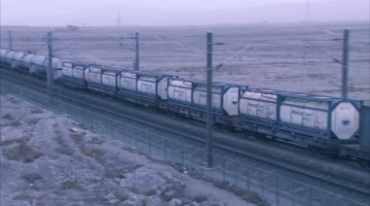火车铁路货运车皮物流运输视频素材