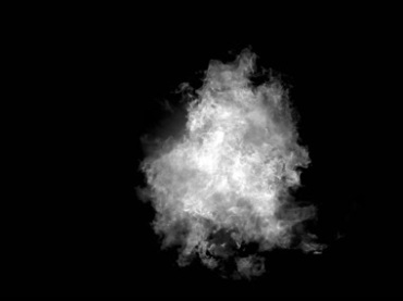 烟团烟雾白烟黑屏抠像特效视频素材