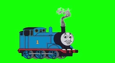 托马斯卡通小火车绿屏抠像特效视频素材
