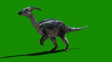 恐龙走路绿幕抠像特效视频素材